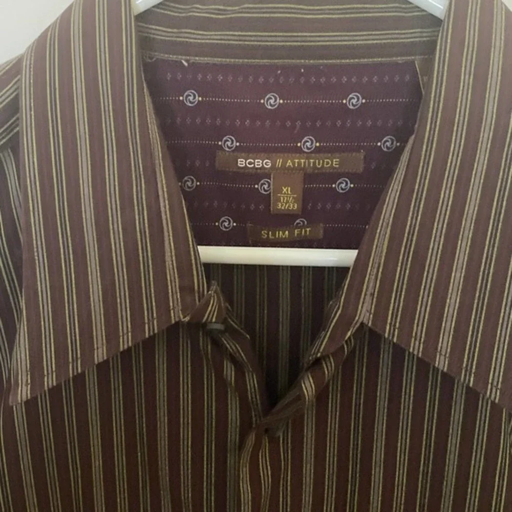 BCBG Attitude Slim Fit Dress Shirt XL